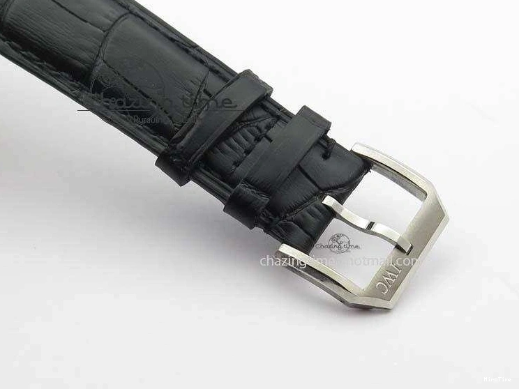 MIROTIME 0127 Effortless Portuguese IW544404 SS White Dial On Black Leather Strap A 7257